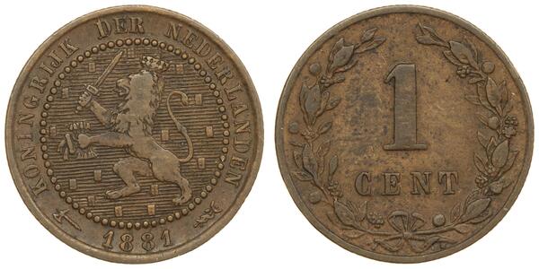 1 Cent Reino de los Países Bajos (1815 - ) Cobre 