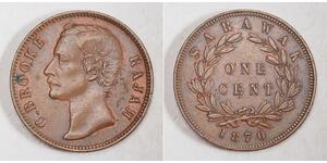 1 Cent Sarawak Cobre 