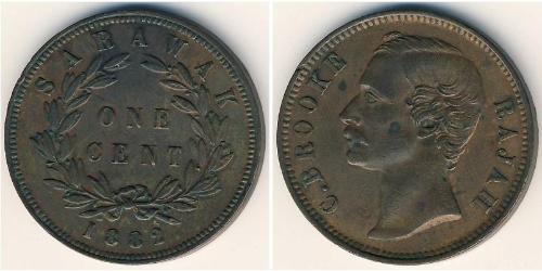 1 Cent Sarawak Cobre 