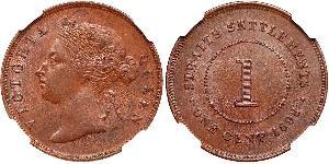 1 Cent Straits Settlements (1826 - 1946) Cobre 