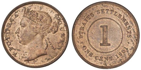 1 Cent Straits Settlements (1826 - 1946) Cobre 