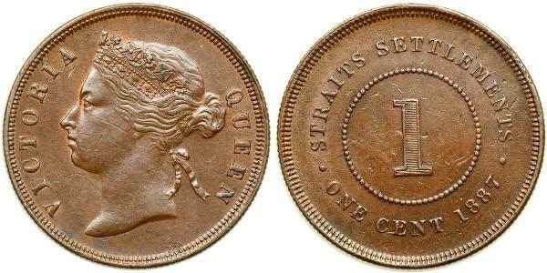 1 Cent Straits Settlements (1826 - 1946) Cobre 