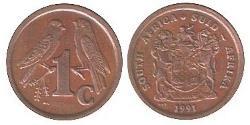 1 Cent Sudáfrica Cobre/Acero 