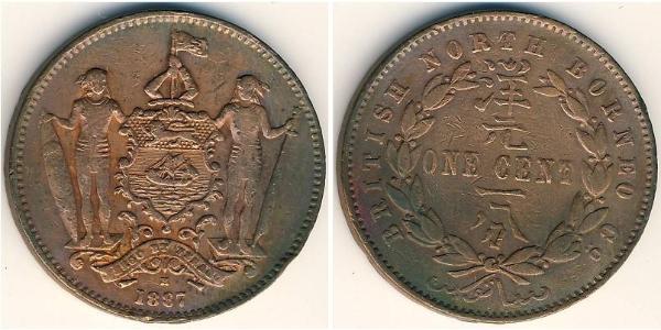 1 Cent Borneo Septentrional (1882-1963) Cobre/Bronce 