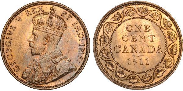 1 Cent Canada Copper George V of the United Kingdom (1865-1936)