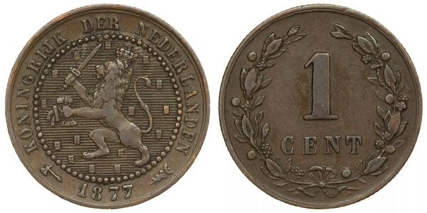 1 Cent Kingdom of the Netherlands (1815 - ) Copper 