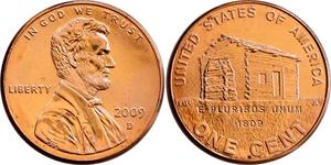 1 Cent USA (1776 - ) Copper/Zinc Abraham Lincoln (1809-1865)