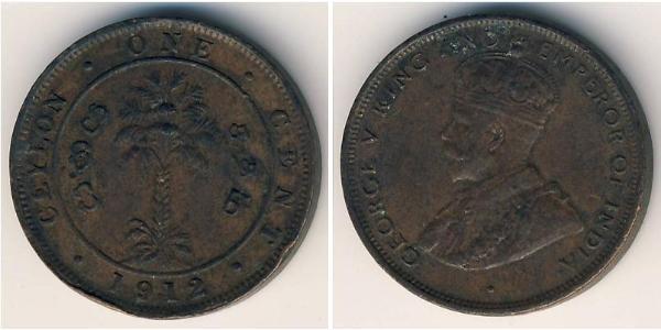 1 Cent Sri Lanka Cuivre George V (1865-1936)