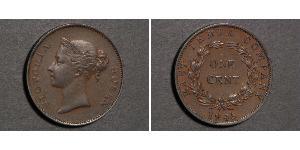 1 Cent Établissements des détroits (1826 - 1946) Cuivre Victoria (1819 - 1901)