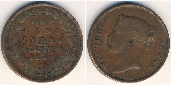 1 Cent Établissements des détroits (1826 - 1946) Cuivre 