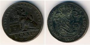 1 Cent Belgien Kupfer 