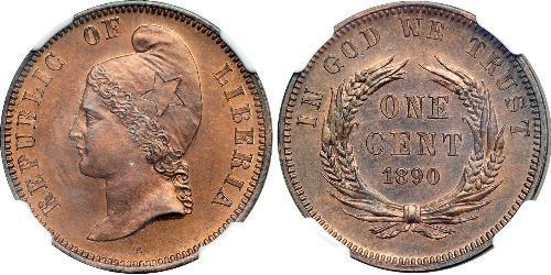 1 Cent Liberia Kupfer 