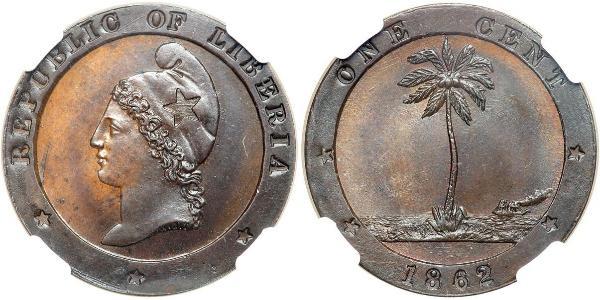 1 Cent Liberia Kupfer 