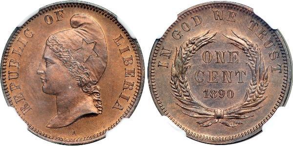 1 Cent Liberia Kupfer 