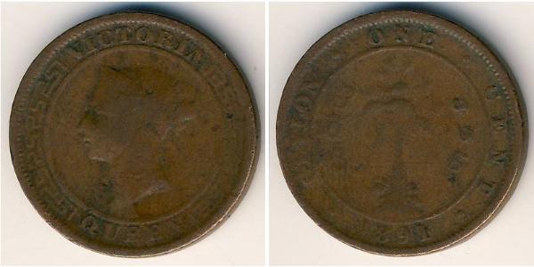 1 Cent Sri Lanka Kupfer Victoria (1819 - 1901)