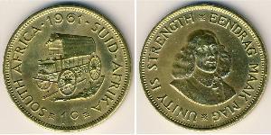 1 Cent Sudáfrica Latón 