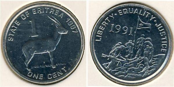 1 Cent Eritrea Níquel/Cobre 