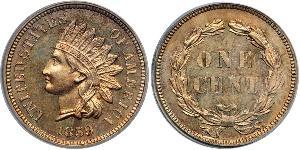 1 Cent Estados Unidos de América (1776 - ) Níquel/Cobre 