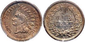 1 Cent Estados Unidos de América (1776 - ) Níquel/Cobre 