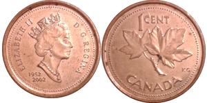 1 Cent Canada Rame Elisabetta II (1926-2022)