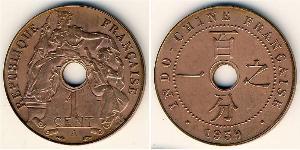 1 Cent Indocina francese (1887-1954) Rame 