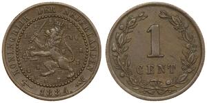 1 Cent Regno dei Paesi Bassi (1815 - ) Rame 