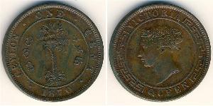 1 Cent Sri Lanka Rame Vittoria (1819 - 1901)