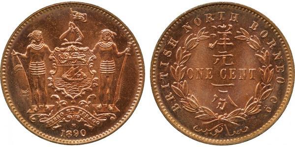 1 Cent Borneo del Nord (1882-1963) Rame/Bronzo 