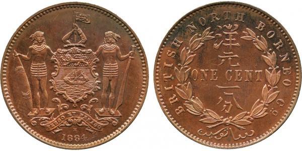 1 Cent Borneo del Nord (1882-1963) Rame/Bronzo 