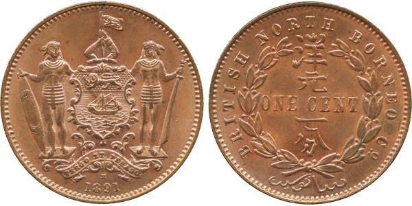 1 Cent Borneo del Nord (1882-1963) Rame/Bronzo 