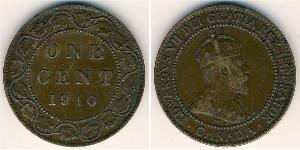 1 Cent Canadá Tin/Cobre/Zinc Eduardo VII (1841-1910)