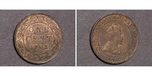 1 Cent Canadá Tin/Cobre/Zinc Eduardo VII (1841-1910)