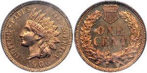 1 Cent Estados Unidos de América (1776 - ) Tin/Cobre/Zinc 