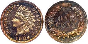 1 Cent Estados Unidos de América (1776 - ) Tin/Cobre/Zinc 