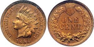 1 Cent Estados Unidos de América (1776 - ) Tin/Cobre/Zinc 