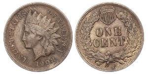 1 Cent Estados Unidos de América (1776 - ) Tin/Cobre/Zinc 