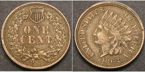 1 Cent Estados Unidos de América (1776 - ) Tin/Cobre/Zinc 