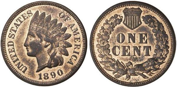 1 Cent Estados Unidos de América (1776 - ) Tin/Cobre/Zinc 