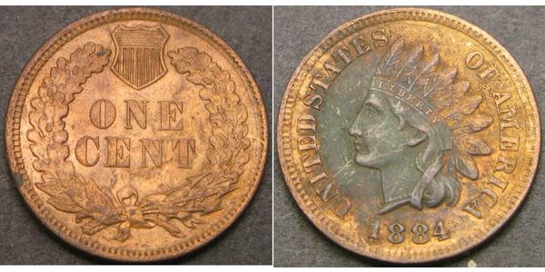 1 Cent Estados Unidos de América (1776 - ) Tin/Cobre/Zinc 