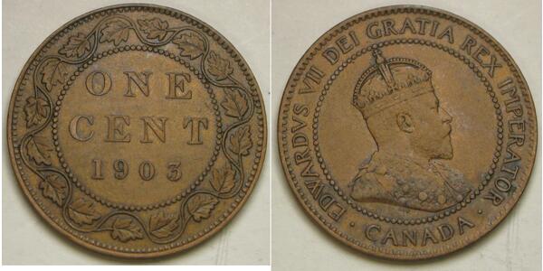 1 Cent Canada Tin/Copper/Zinc Edward VII (1841-1910)
