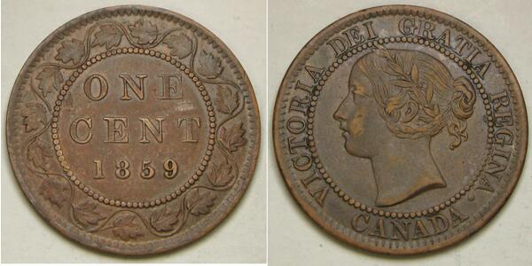 1 Cent Canada Tin/Cuivre/Zinc Victoria (1819 - 1901)