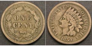 1 Cent Vereinigten Staaten von Amerika (1776 - ) Tin/Kupfer/Zink 