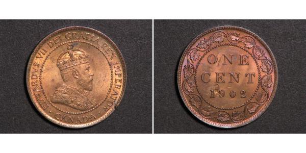 1 Cent Canada Tin/Rame/Zinco Edoardo VII (1841-1910)