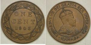 1 Cent 加拿大 Tin/銅/Zinc 爱德华七世 (1841-1910)