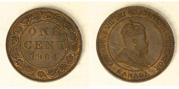 1 Cent 加拿大 Tin/銅/Zinc 爱德华七世 (1841-1910)