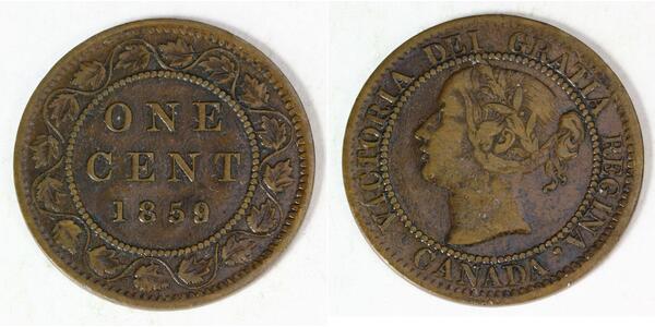 1 Cent 加拿大 Tin/銅/Zinc 维多利亚 (英国君主)