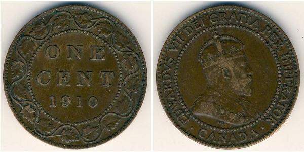 1 Cent 加拿大 Tin/銅/Zinc 爱德华七世 (1841-1910)