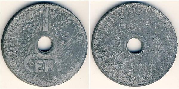 1 Cent Indocina francese (1887-1954) Zinco 