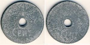 1 Cent Französisch-Indochina (1887-1954) Zink 