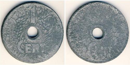 1 Cent Französisch-Indochina (1887-1954) Zink 